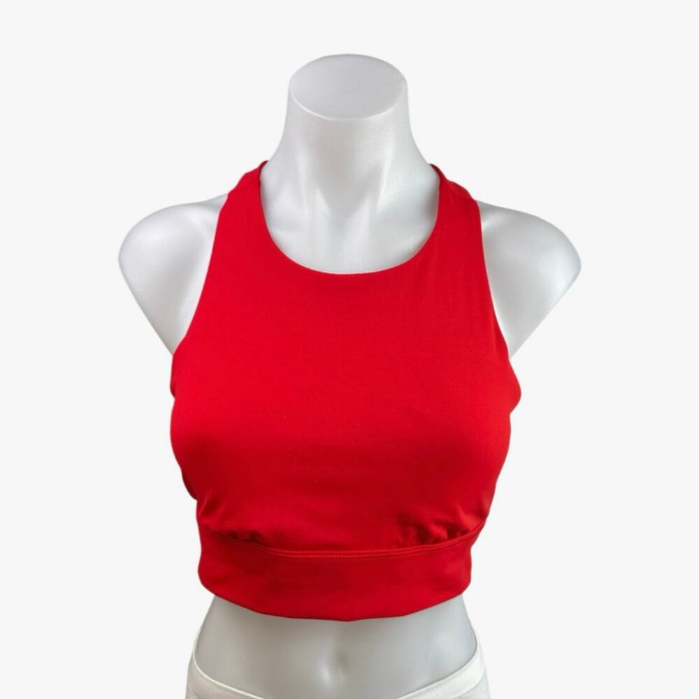 Spyder Active Women's Red Racerback Sleeveless Athletic Sports Bra Crop Top Sz M